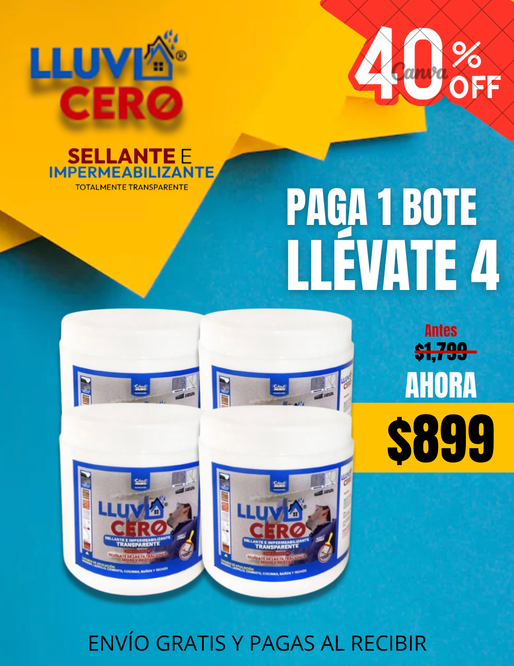Lluvia Cero Impermeabilizante 2,000ml