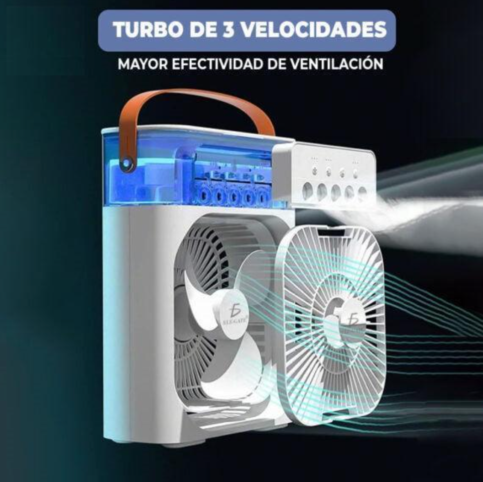Ventilador Humidificador Portátil 3 en 1